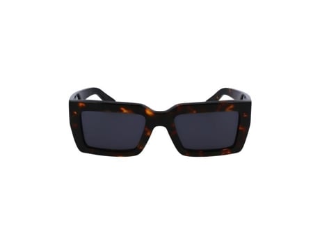 Óculos De Sol De Mulher Ferragamo Aviador Tartaruga Escura Multicor