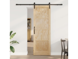 Vidaxl Porta Deslizante 73,5 X 211 Cm Madeira De Pinho Maciça