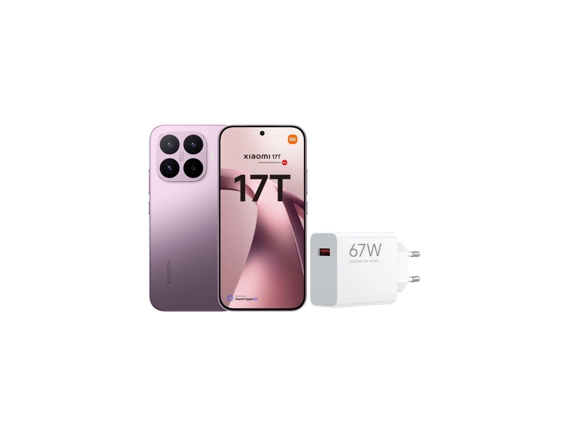 Pack Smartphone XIAOMI 17t 5g + XIAOMI Carregador Gan Hypercharge 67w Usb a (12 Gb 256 Gb Roxo)