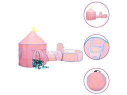 Vidaxl Tenda De Brincar Infantil Com 250 Bolas 301x120x128 Cm Rosa
