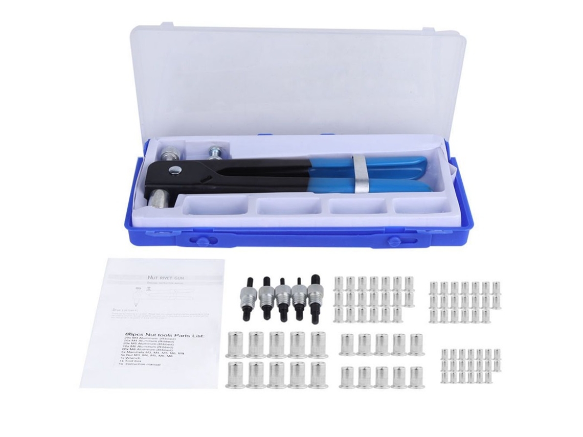 Ferramenta De Porca De Rivelamento Manual Prática Resistente Alta Dureza Ergonômica Conjunto De Pistola De Porcas