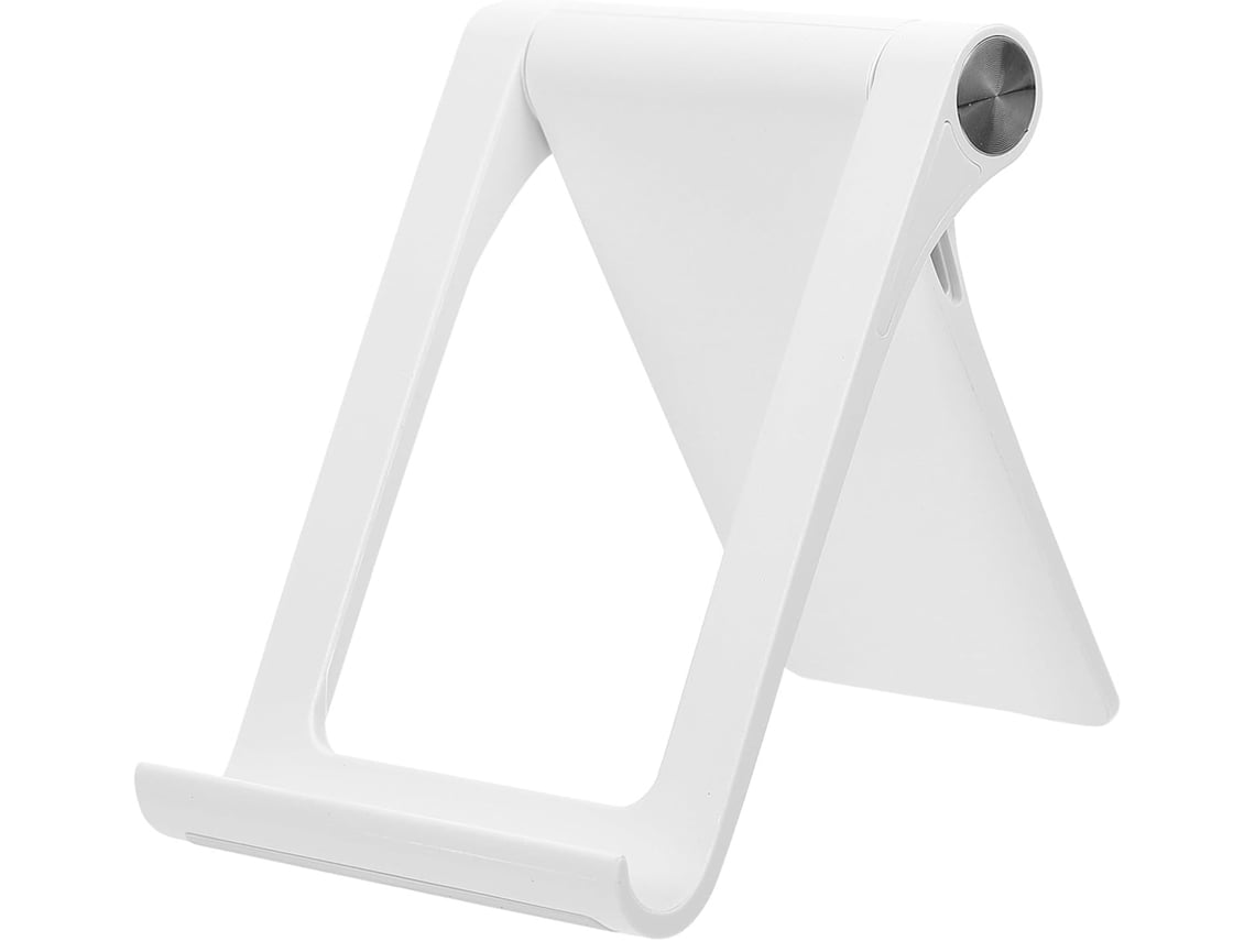 Suporte Dobrável Branco Para Tablet E Smartphone Em Abs E Silicone