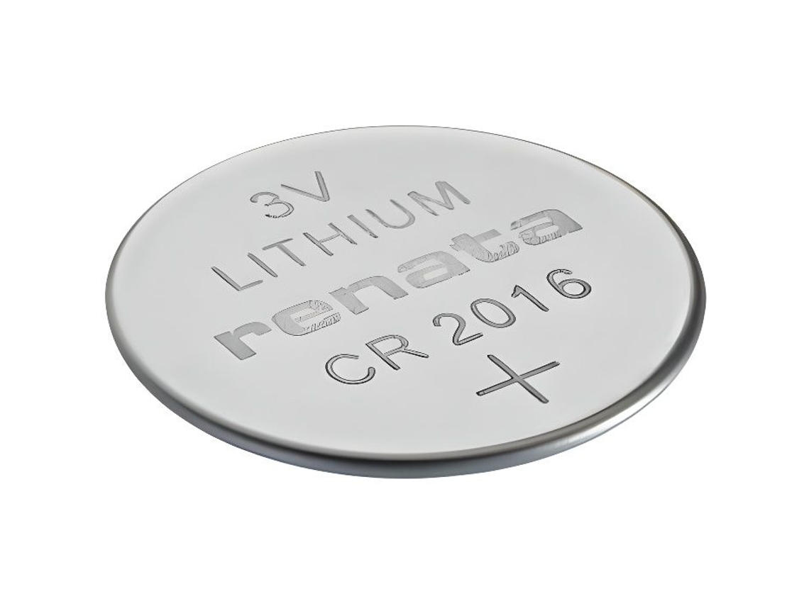 Bateria Tipo Botão de Lítio 3V RENATA Cr2016 Fabricada na Suíça