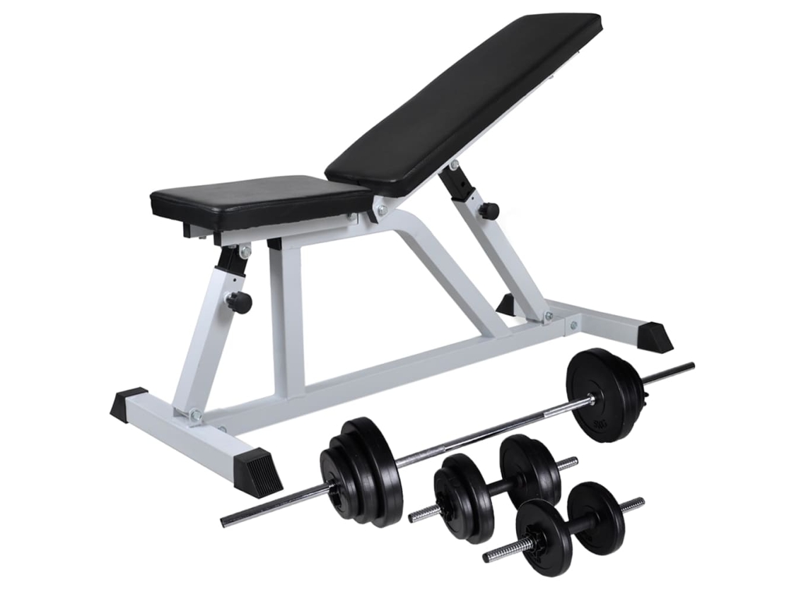 Workout Bench, Workout Benches Vidaxl Branco Aço