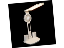 Luminária de Mesa Led com Ventilador e Organizador de Luz de Leitura com Intensidade Regulável SFUSHOS