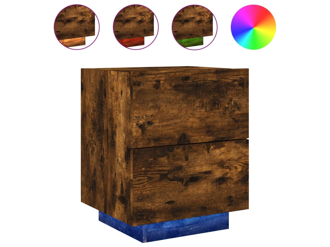 Bedside Cabinet, Bedside Cabinets Vidaxl Marrom Madeira Processada (n/a)