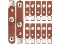 Conjunto De 50 Porta- Crachás Multifuncionais Em Couro Com Clipe De Metal, Resistentes E Compactos, Ideais