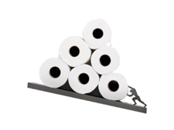 Suporte de Papel Higiênico com Prateleira Flutuante | S/MARCA