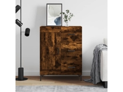 Aparador | Armário Buffet 69,5x34x90 Cm Derivados De Madeira Cor Carvalho Fumado