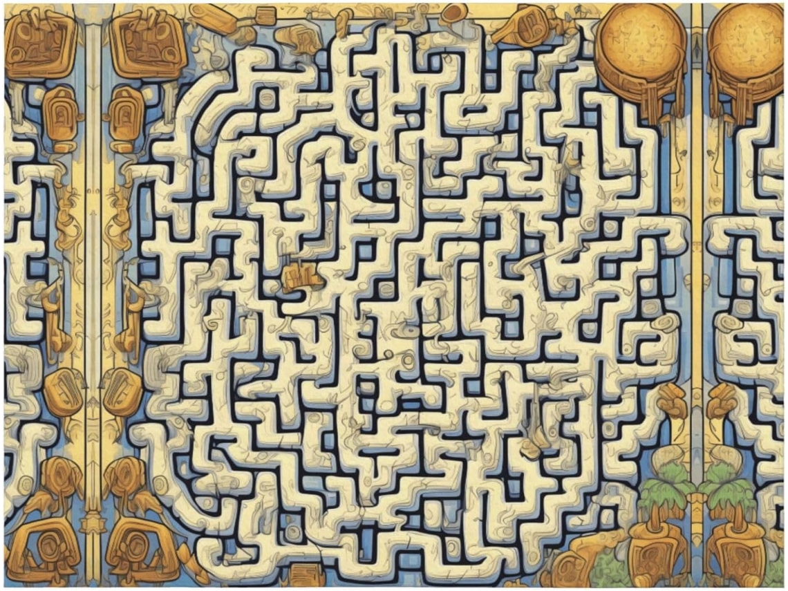 Manta de Flanela Ultramacia Phayah com Estampa Mapa do Tesouro em Labirinto Ideal para Sofá Cama Sala Estar Es