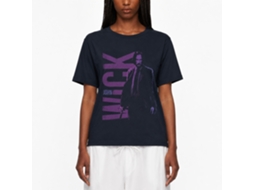 Rockinstone John Wick Name And Character Illustration Navy Adult T-shirt Size:l