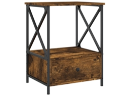 Bedside Table, Bedside Tables Vidaxl Marrom Madeira Processada (n/a)