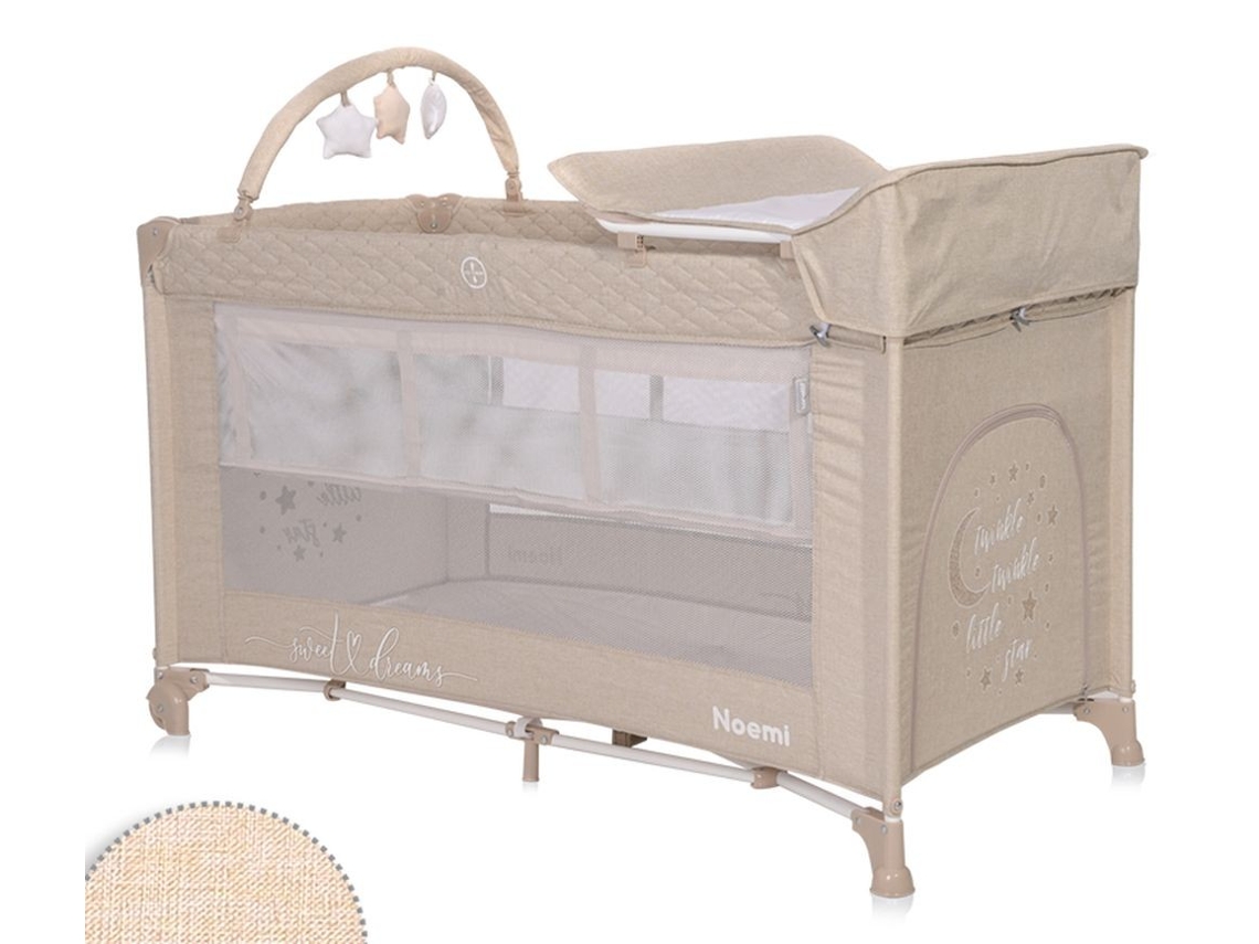 Berço de Viagem Noemi Plus 2 Níveis Fog Beige LORELLI