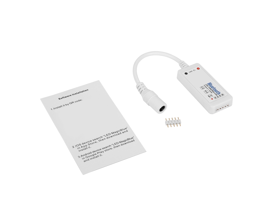 Laxiscreed Controlador Bluetooth Rgbw Para Led Dc 12-24v Com Wifi E App Móvel