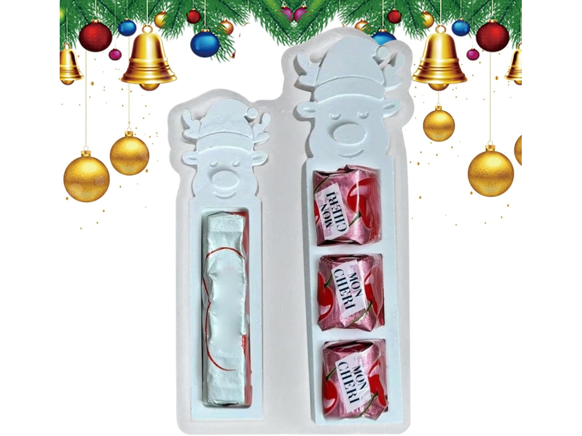 Molde De Silicone Rena De Natal, Formato De Rena