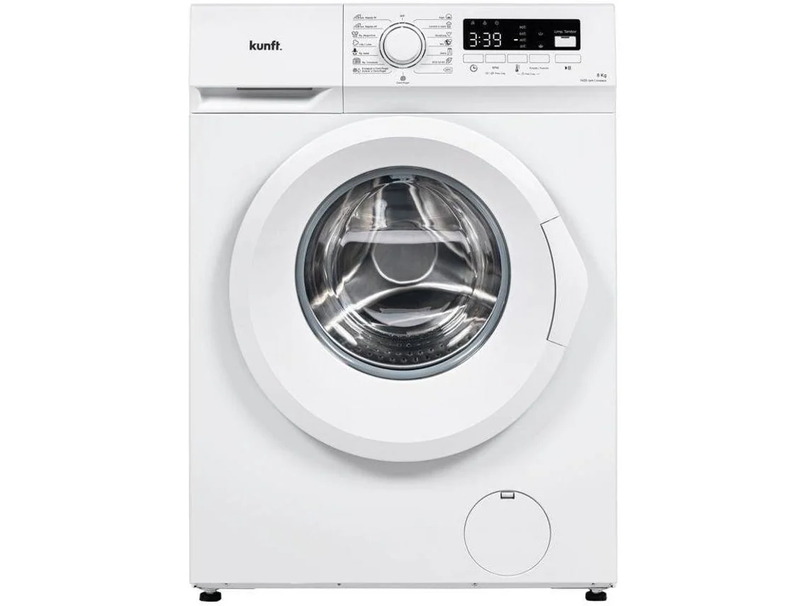 Máquina de Lavar Roupa KUNFT KWM8809 (Outlet Grade B - 8 kg - 1400 rpm - Branco)