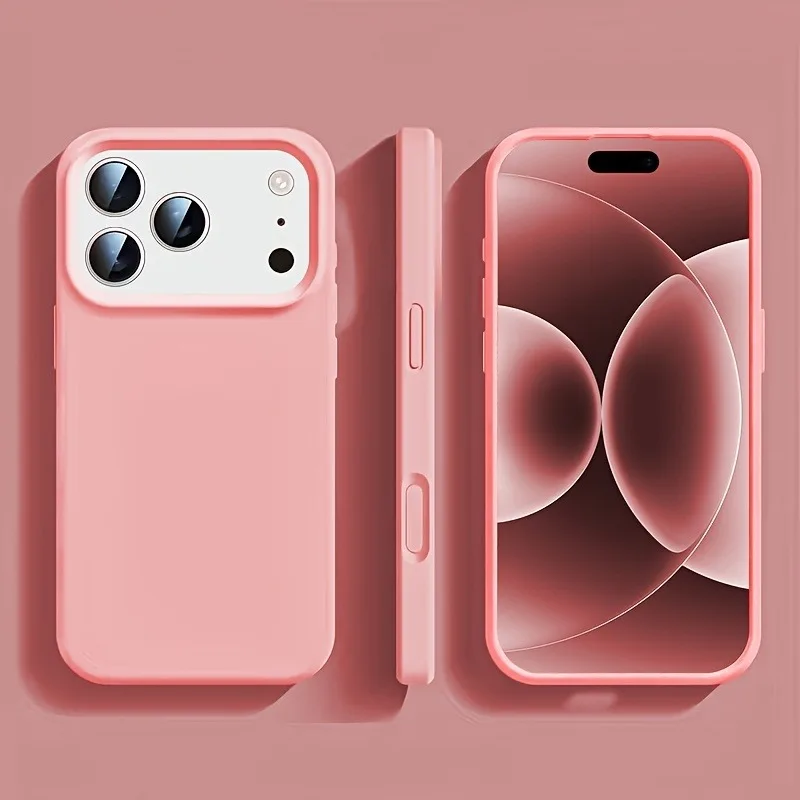 Capa De Silicone Para Iphone (iphone 13 Pro Rosa), Capa Macia De Tpu Resistente A Impactos.