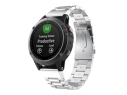 Bracelete para Garmin XIAOMOYU Fenix 8 / 7 / 6 / 5 Metal Liberação Rápida Três Contas Prata (22mm)