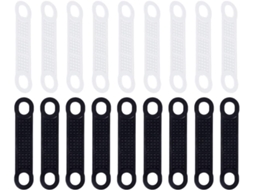 Homsfou 50 Unidades De Tiras Autoadesivas Antiderrapantes Silicone Preto E Branco Para Cabides Roupa