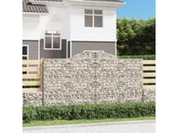 Vidaxl Cestos Gabião Arqueados 5pcs 300x30x160/180cm Ferro Galvanizado