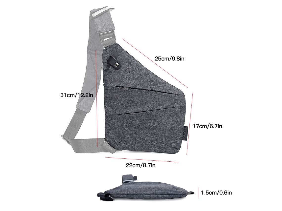 Urbannova-mochila Transversal Impermeável Ultra Leve De Poliéster