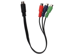 Cable Adaptador de Vídeo RGB Mini Din de 9 Pines Macho a 3 Rca Hembra, 30 cm (11,8 polegadas)