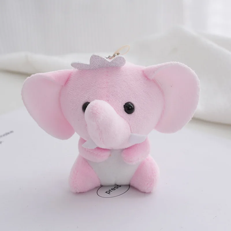Chaveiro De Pelúcia De Elefante De Lembrança Do Zoológico (rosa), 10 Cm