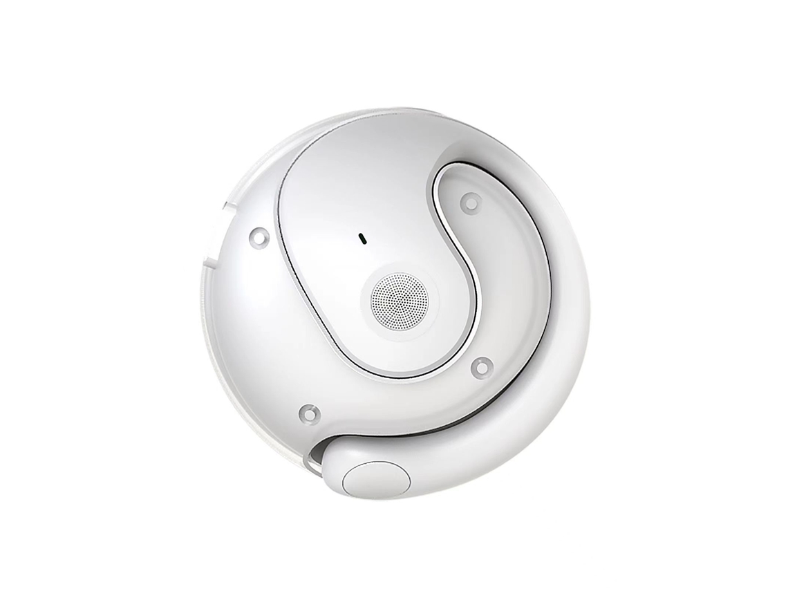 Ball Shape Earhook TWs Gaming, Baixa Latência, Estojo Carregamento, Over Ear, Branco JIAPEI