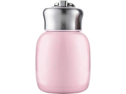 2026 vaso de Acero Inoxidable para Vino Linjou Con Tapa Y Pajita Doble Pared Color Rosa