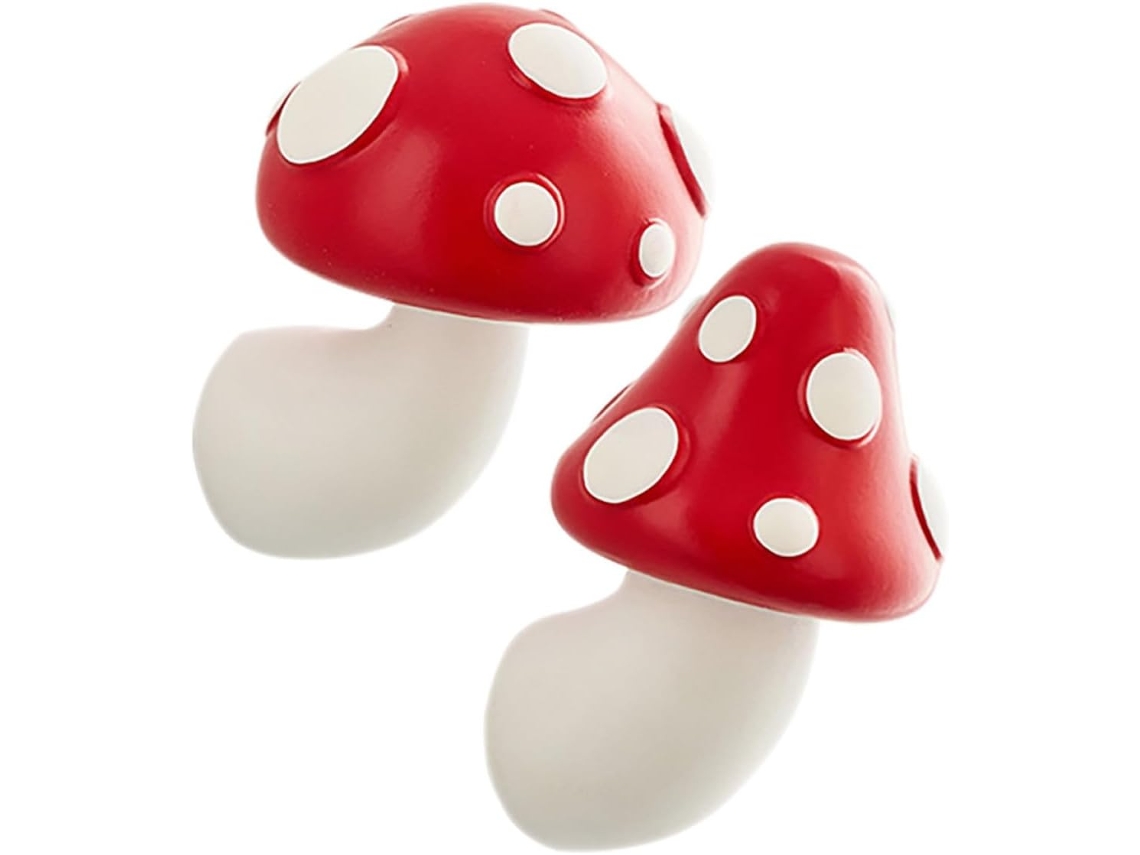 Toyvian Conjunto De 2-cogumelos Decorativos Para Geladeira, Resina 3d Magnética Multifuncional Para Decoração De Cozinha