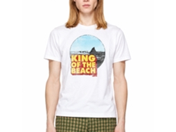 Rockinstone Jaws Movie King Of The Beach White Adult T-shirt Size:m