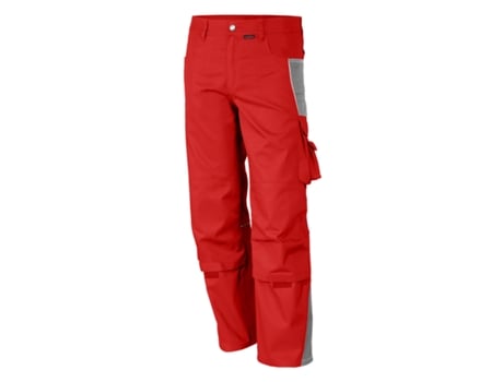 Calças de Trabalho QUALITEX WORKWEAR Pro Tecido Misturado (Vermelho e Cinzento - Tam: 106)