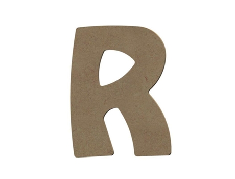 Letra maiúscula R em madeira MDF para decorar - 8 cm Gomille