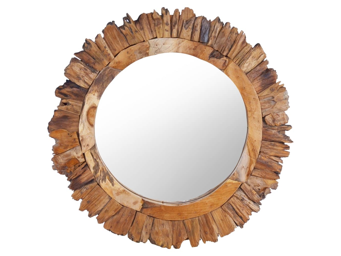 Mirror, Mirrors Vidaxl Marrom Teca (φ 60 Cm)