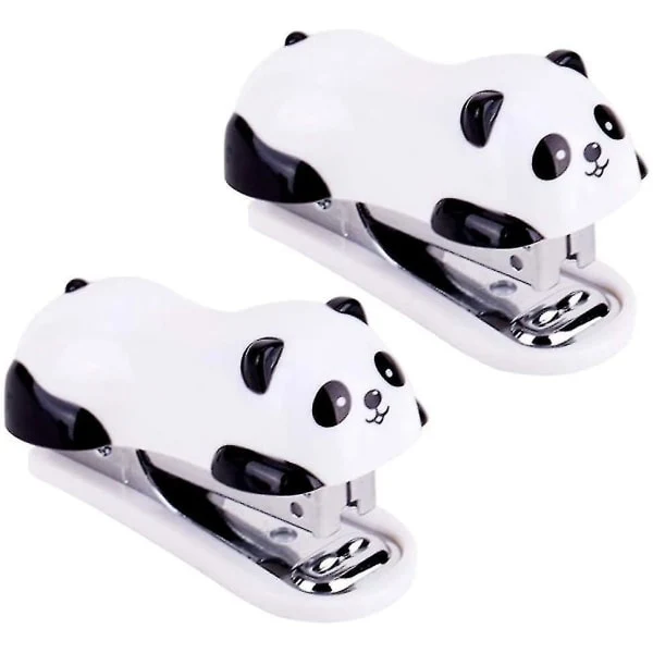 Conjunto de Grampeador com Desenho de Panda Vermelho Fofo N 10 BRILVIBERA