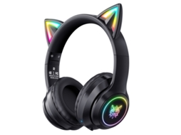 Fone De Ouvido Gamer Onikuma B90 ​​preto Over Ear Tws Bluetooth Headset Preto Aquaforge