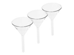 Conjunto De 3 Funis Vidro Para Laboratório, Funis Triangulares De 60mm Para Filtração Precisa Líquidos, Uso Em Ciências