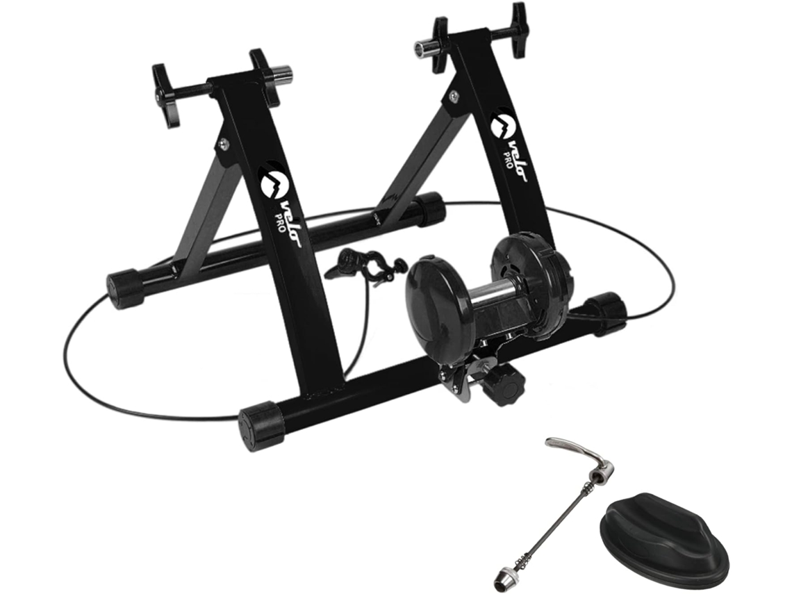Velo Pro Treinador Magnético Preto, Bicicleta Indoor com 6 Níveis de Resistência, Estrutura Dobrável MONSTERSHOP