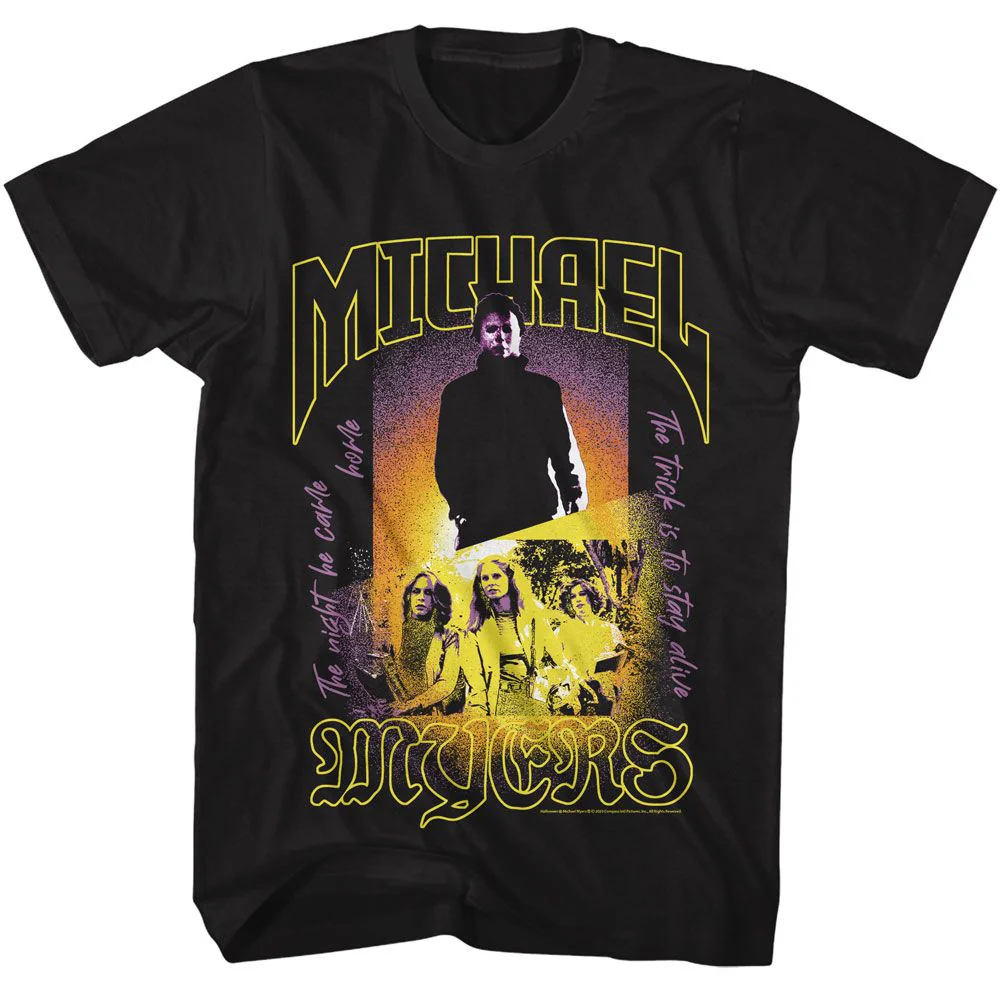 Unisex Adult T-shirt Rockinstone Halloween Movie Michael Myers Black Sizel