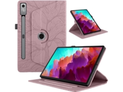 Capa Protetora Para Lenovo Tab P12 De 12,7 Polegadas , Rotação 360 ​​graus, Rosa Tuotuo (2023)