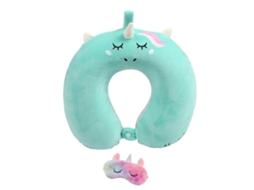 Travesseiro de Viagem com Máscara Dormir, Apoio de Cabeça, Espuma Viscoelástica, Suporte para o Pescoço, Ideal para Crianças e Adultos BRILVIBERA
