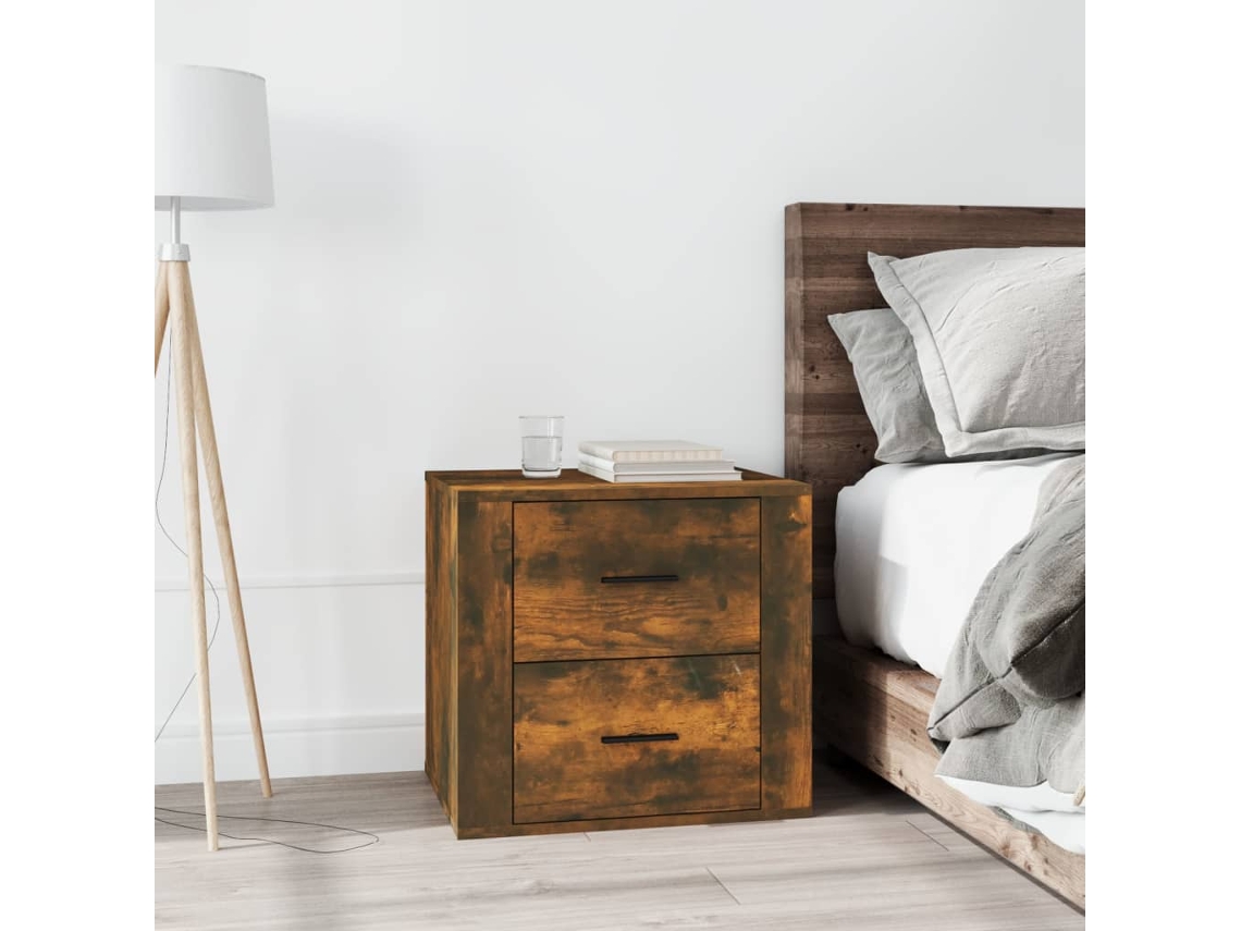 Vidaxl Mesa De Cabeceira 50x39x47 Cm Cor Carvalho Fumado