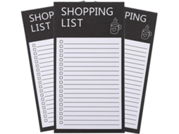 Bloc-notes Magnétique Noir Para Lista De Cursos Papier À Écrire, 3 Carnets Pratiques Pour Planification