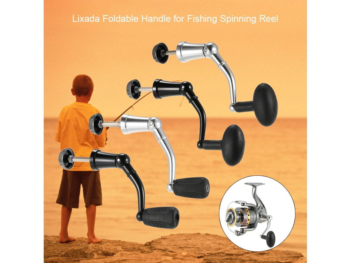 Anub alça Plegável de Liga de Alumínio para Molinete de Pesca Spinning com Grip Antiderrapante Lixada