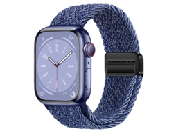 Bracelete Para Apple Watch 42/44/45/46/49mm Azul-branco Cuich