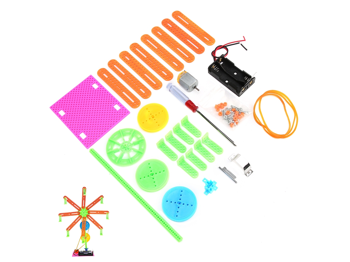 Brinquedo Educativo Montável Para Crianças Diy Roda Da Sorte Elétrica Ciência E Tecnologia