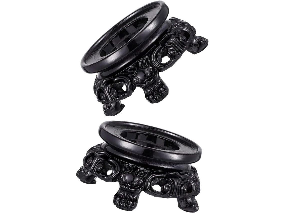 Suporte Para Bola De Cristal Vazada Em Resina Preta Amosfun, Tamanho 3, Esferas Decorativas, Suporte Estável Para Mesa E