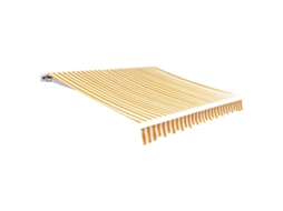 Vidaxl Tecido De Substituição Para Toldo Amarelo E Branco 580x295 Cm Poliéster