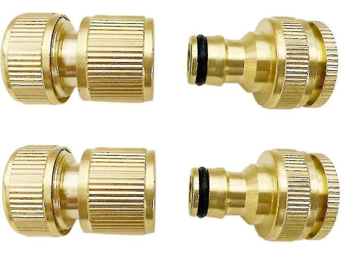 Conector De Mangueira De Latão, Rosca 3/4 Polegadas, Pacote Com 2 Unidades