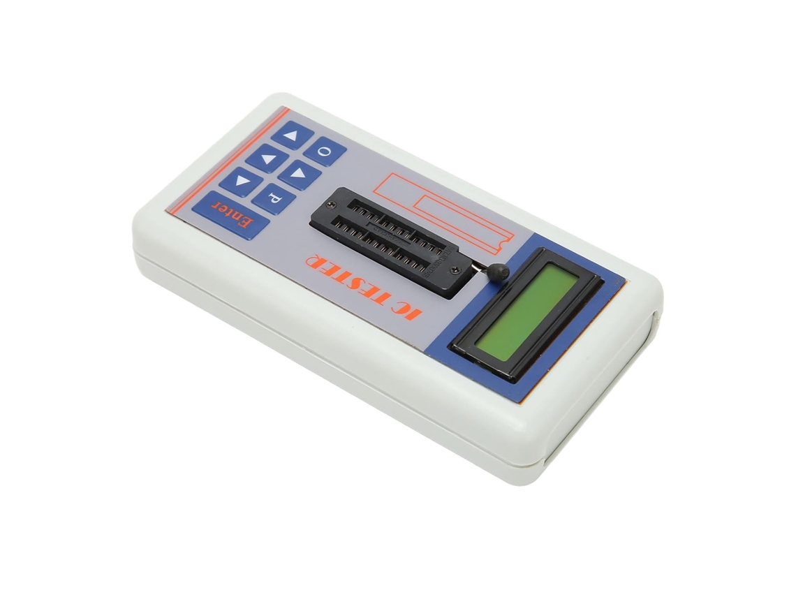 Testador De Circuitos Integrados Portátil Comptère Ic Tester Com Modos Automáticos, 5v E 3 Chips De Interface.